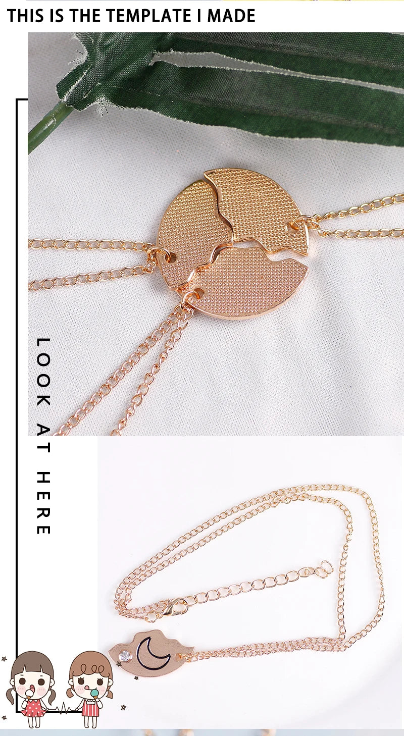 3/4 freind necklaces