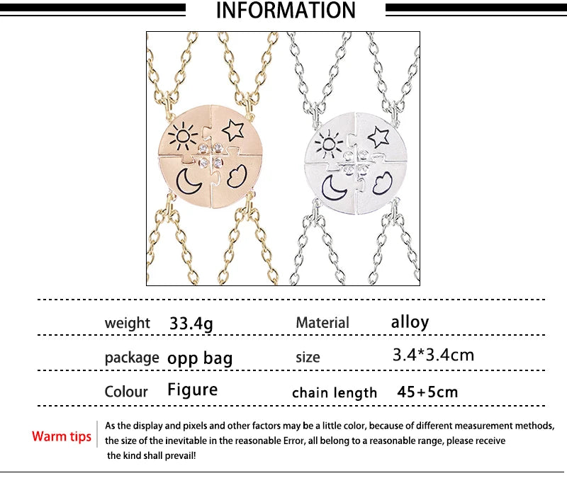 3/4 freind necklaces