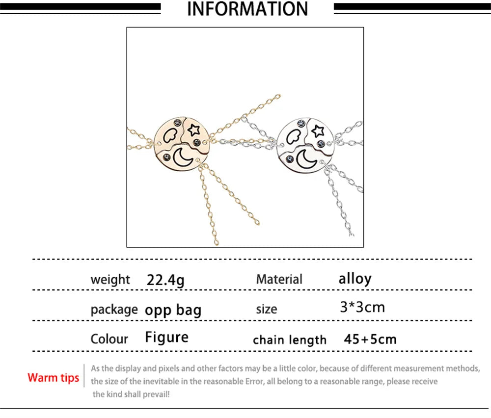 3/4 freind necklaces